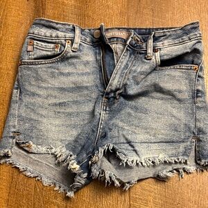Just USA Frayed Hem Blue Jean Shorts